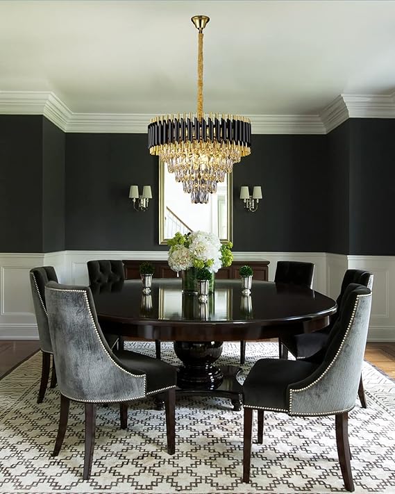 Adore Black matte round chandelier - Adore & Décor