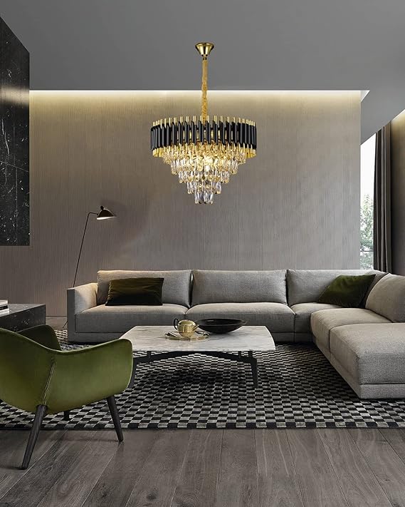 Adore Black matte round chandelier - Adore & Décor