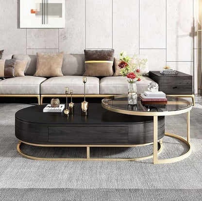 Adore Black Shimmer Nesting table set - Adore & Décor