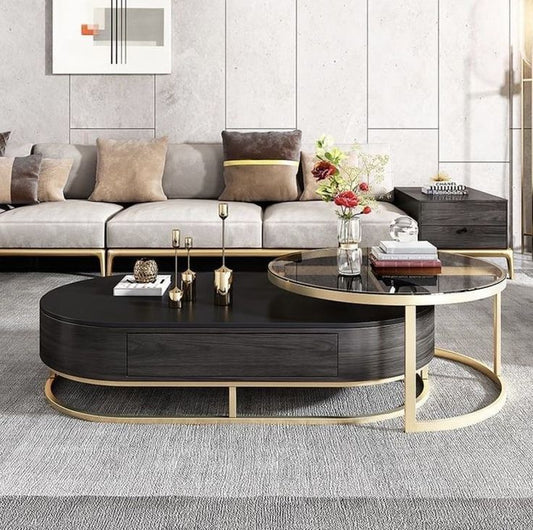 Adore Black Shimmer Nesting table set - Adore & Décor