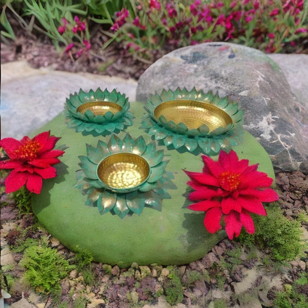 Adore Blue lotus petal Urli [pack of 5] - Adore & Décor