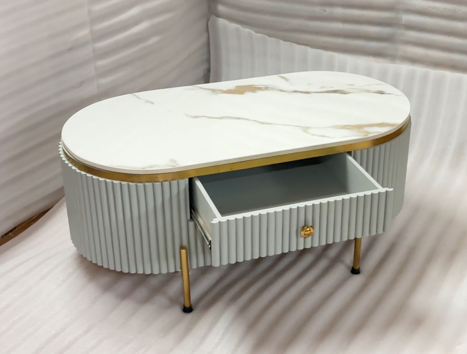 Adore caramelized marble top table - Adore & Décor