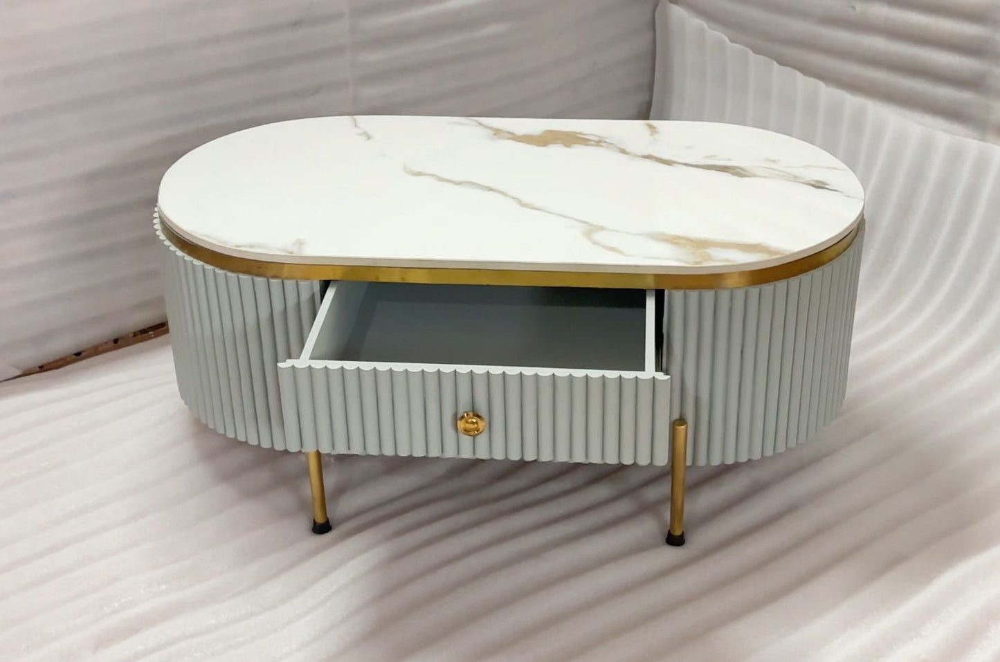Adore caramelized marble top table - Adore & Décor