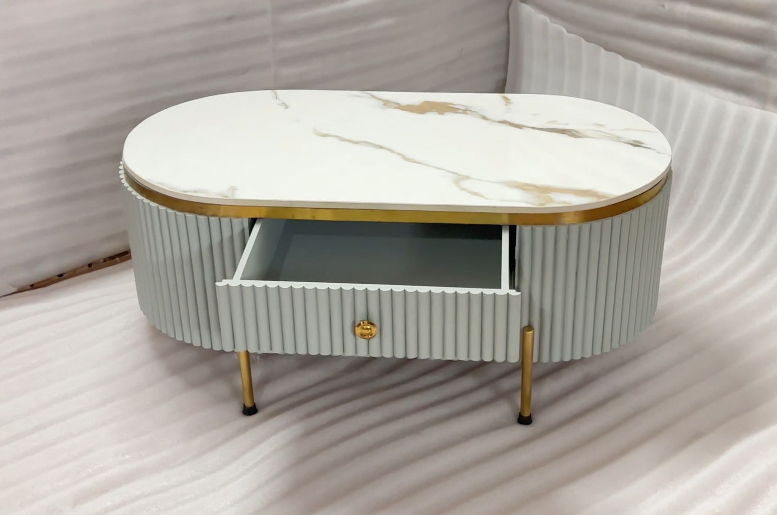 Adore caramelized marble top table - Adore & Décor