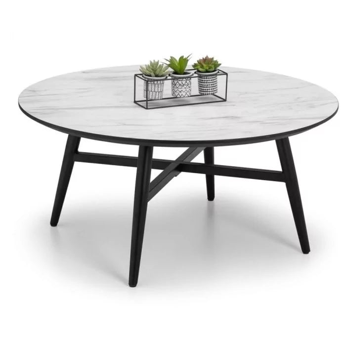Adore Centre marble table with black legs - Adore & Décor