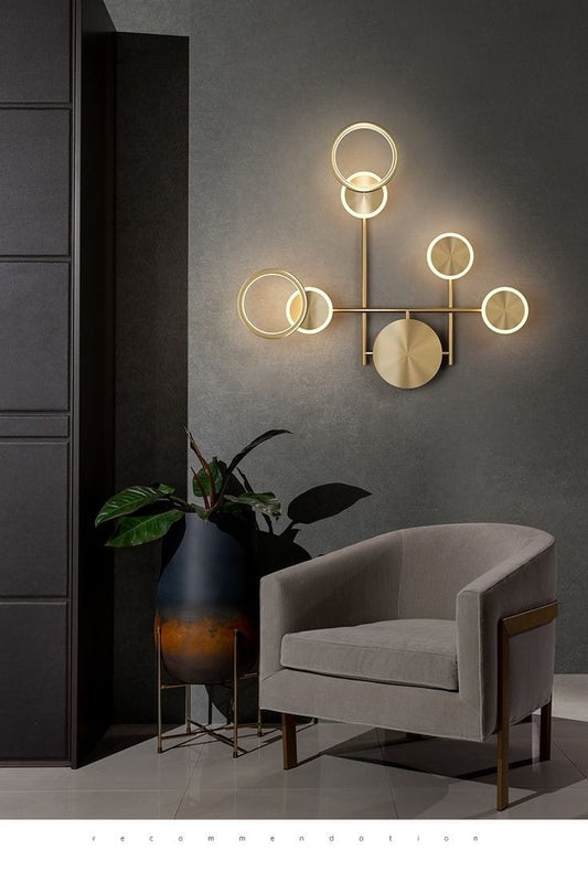 Adore Circulos Brass Ring Wall lamp - Adore & Décor