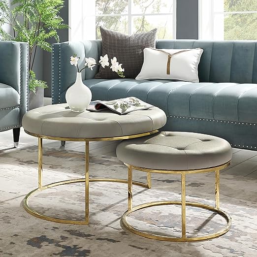 Adore Colored pearl nesting table set of 2 - Adore & Décor