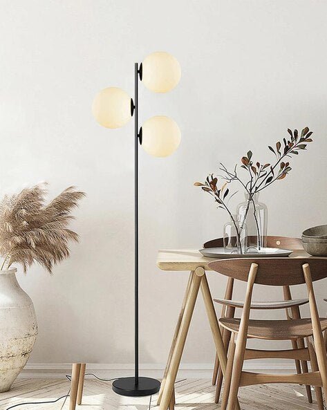 Adore cozy corner bundle[Ottoman, Floor lamp, Hanging light, Metal planter] - Adore & Décor