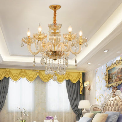 Adore Creme and Clear crystal chandelier - Adore & Décor