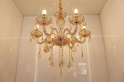 Adore Creme and Clear crystal chandelier - Adore & Décor