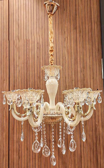 Adore Creme and Clear crystal chandelier - Adore & Décor