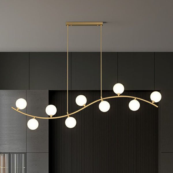 Adore Curvy frosted glass chandelier - Adore & Décor