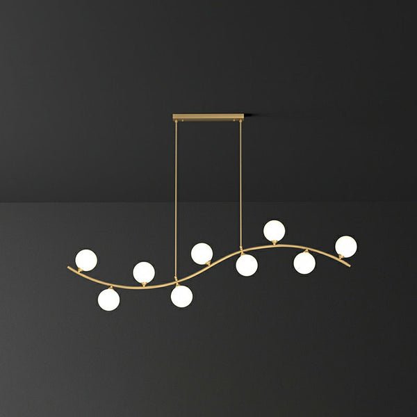 Adore Curvy frosted glass chandelier - Adore & Décor