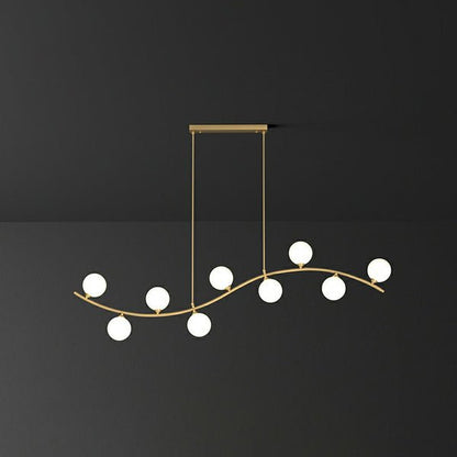 Adore Curvy frosted glass chandelier - Adore & Décor