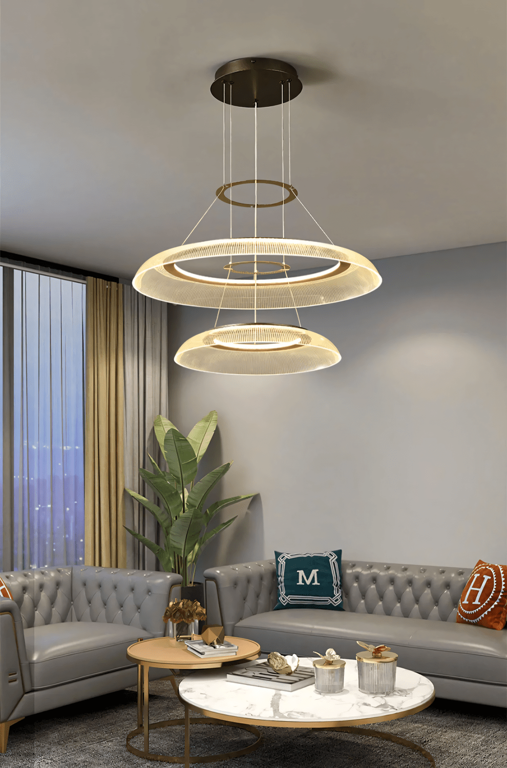 Adore Dual Tier umbrella chandelier - Adore & Décor