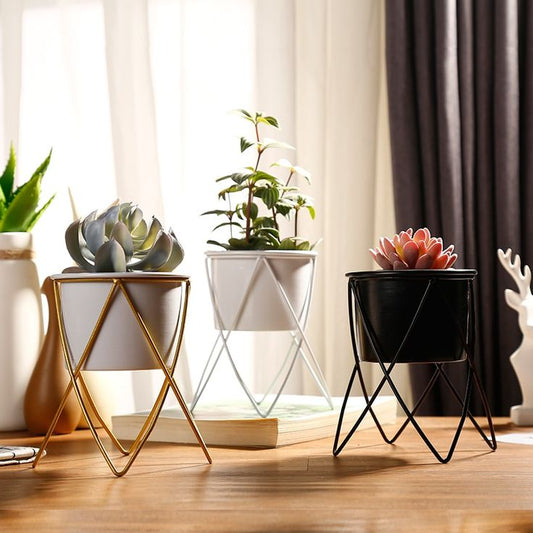 Adore elegance fusion table top planter set(set of 3) - Adore & Décor