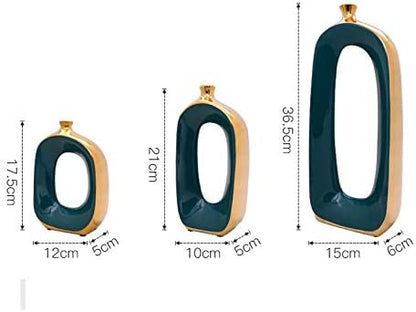 Adore Emerald gold vase set of 3 - Adore & Décor