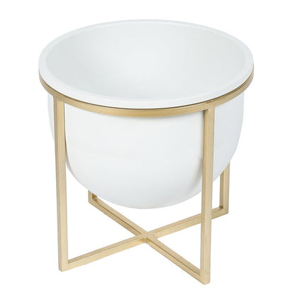 Adore Fancy indoor planter set of 2 with golden stand - Adore & Décor