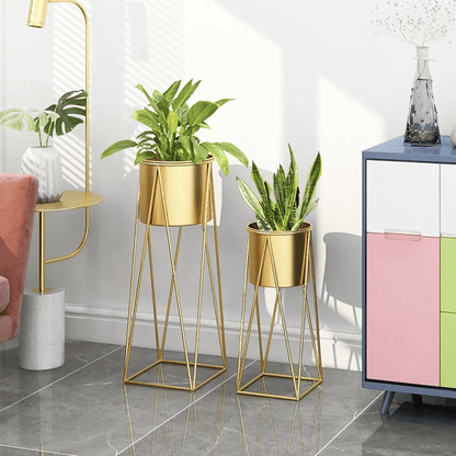 Adore Fancy metal planter set - Adore & Décor