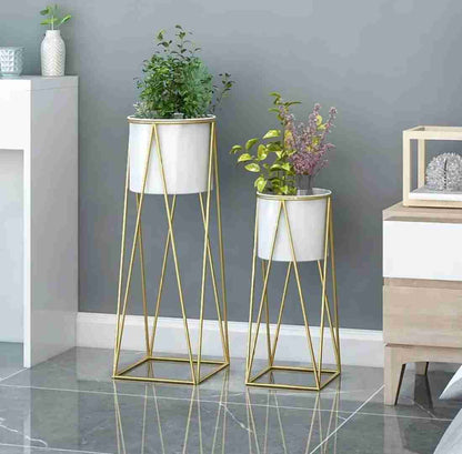 Adore Fancy metal planter set - Adore & Décor