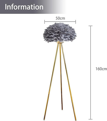 Adore faux feather floor lamp - Adore & Décor