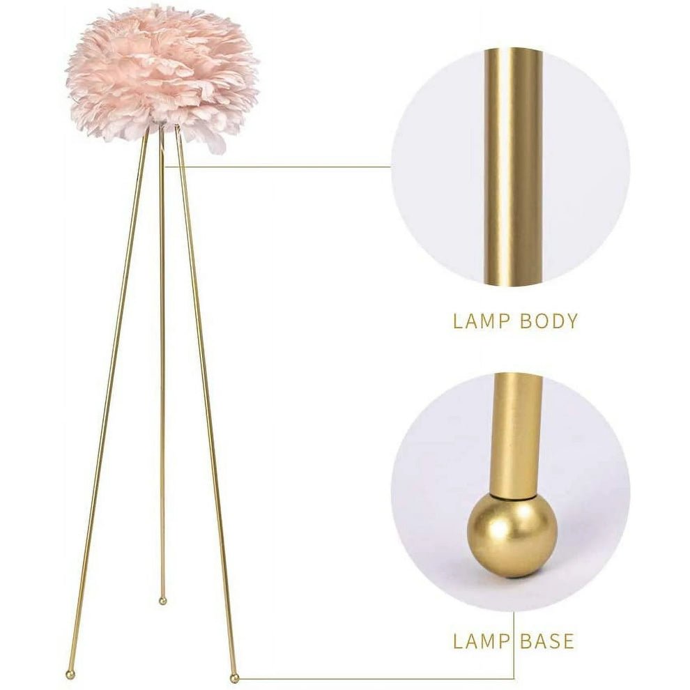 Adore faux feather floor lamp - Adore & Décor