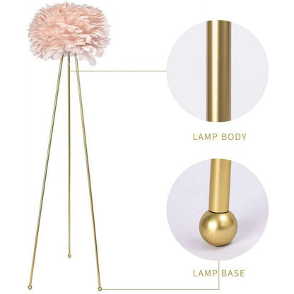 Adore faux feather floor lamp - Adore & Décor