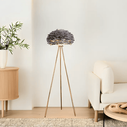 Adore faux feather floor lamp - Adore & Décor