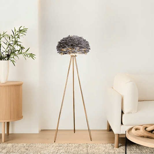 Adore faux feather floor lamp - Adore & Décor