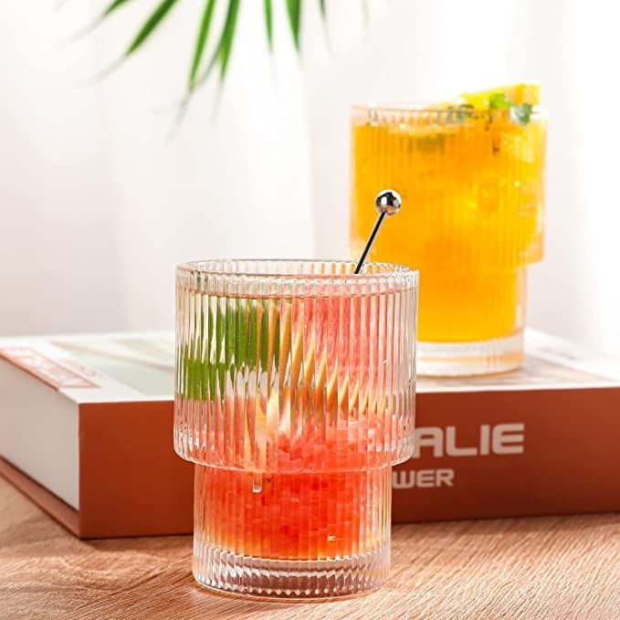 Adore Fibre flutes flask with straw [set of 2] - Adore & Décor