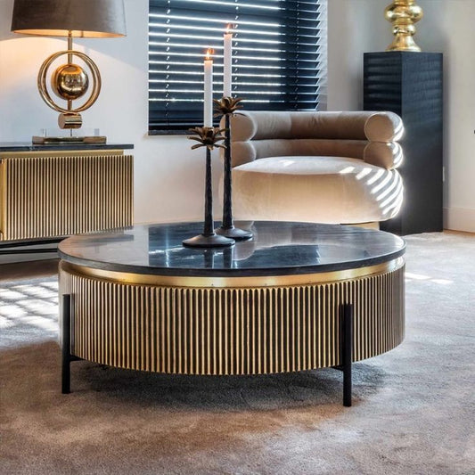 Adore fluted Black Swan coffee table - Adore & Décor