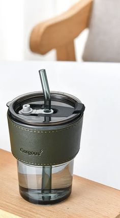 Adore Glass Flask with straw [set of 2] - Adore & Décor