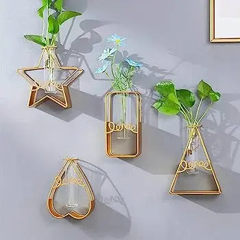 Adore Glass flower vase with metal stand - Adore & Décor