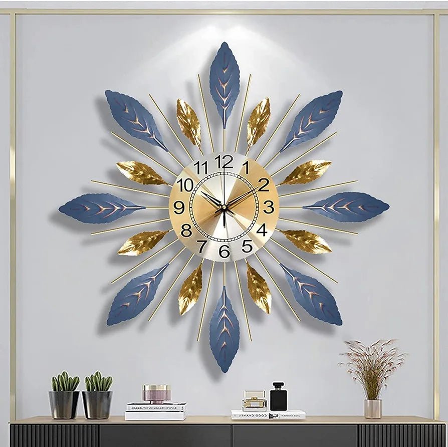 Adore Golden blues wall clock - Adore & Décor
