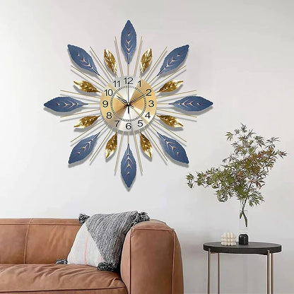 Adore Golden blues wall clock - Adore & Décor