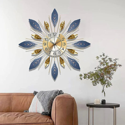 Adore Golden blues wall clock - Adore & Décor