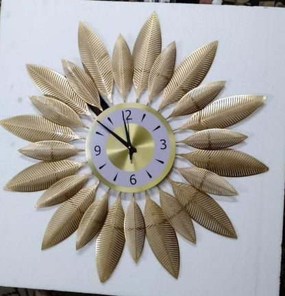 Adore Golden frill petals wall clock - Adore & Décor