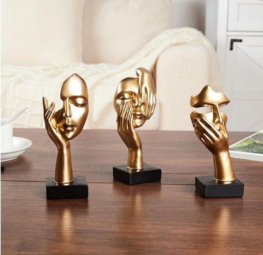Adore Golden SCLUPTED trio - Adore & Décor