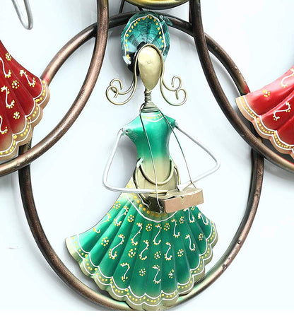 Adore Hand Crafted Metal Doll Musicians Circle Wall Art - Adore & Décor