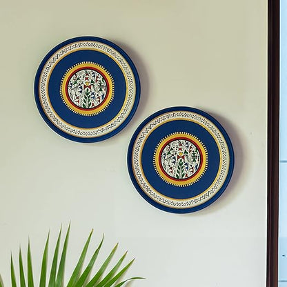 Adore Handpainted Terracotta Decorative Plates Hanging Wall Art - Adore & Décor