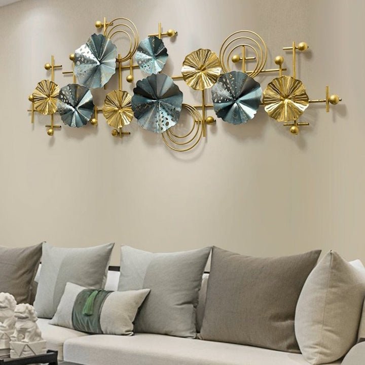 Adore Interlinked Brass metal wall hanging - Adore & Décor