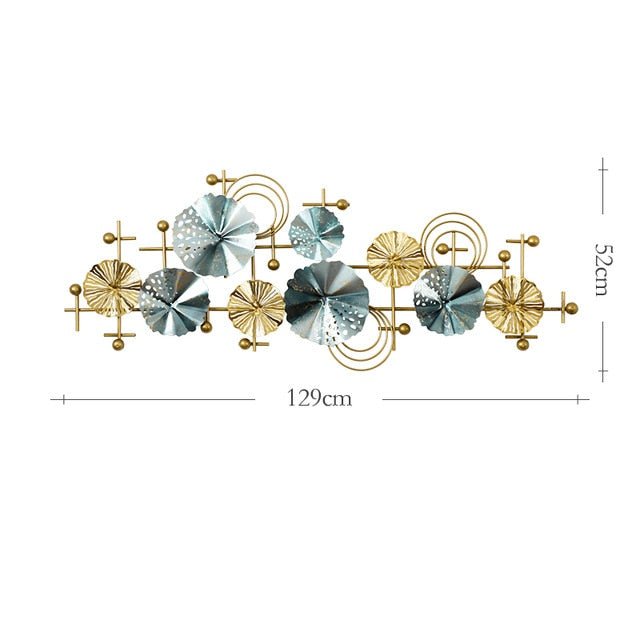Adore Interlinked Brass metal wall hanging - Adore & Décor