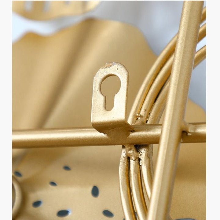 Adore Interlinked Brass metal wall hanging - Adore & Décor