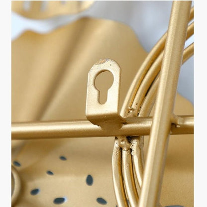 Adore Interlinked Brass metal wall hanging - Adore & Décor