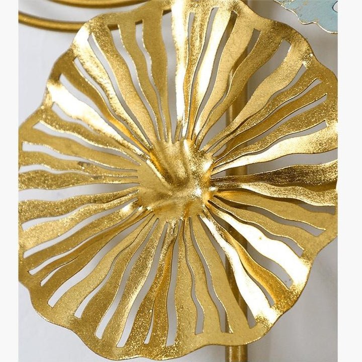 Adore Interlinked Brass metal wall hanging - Adore & Décor