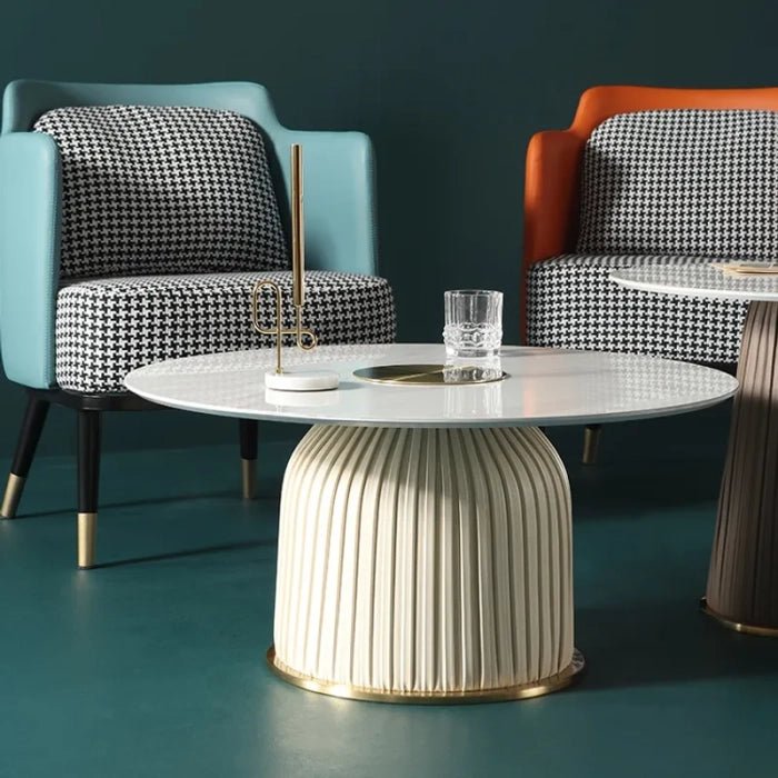 Adore leather touch statement centre table - Adore & Décor