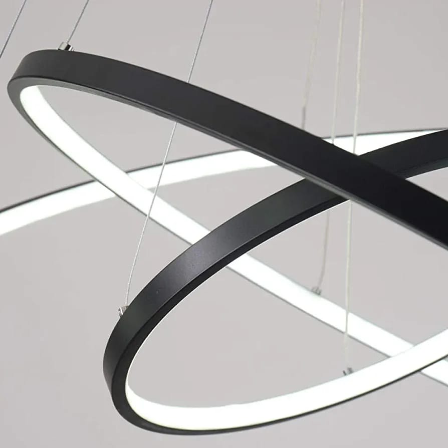 Adore LED Ceiling Light [Black and White metal polished] - Adore & Décor