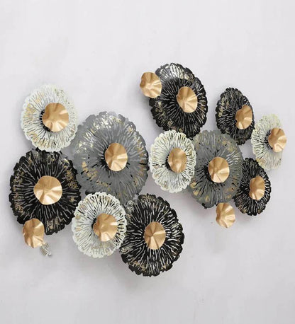 Adore Metal Brass wall hangings (black gold leaves) - Adore & Décor