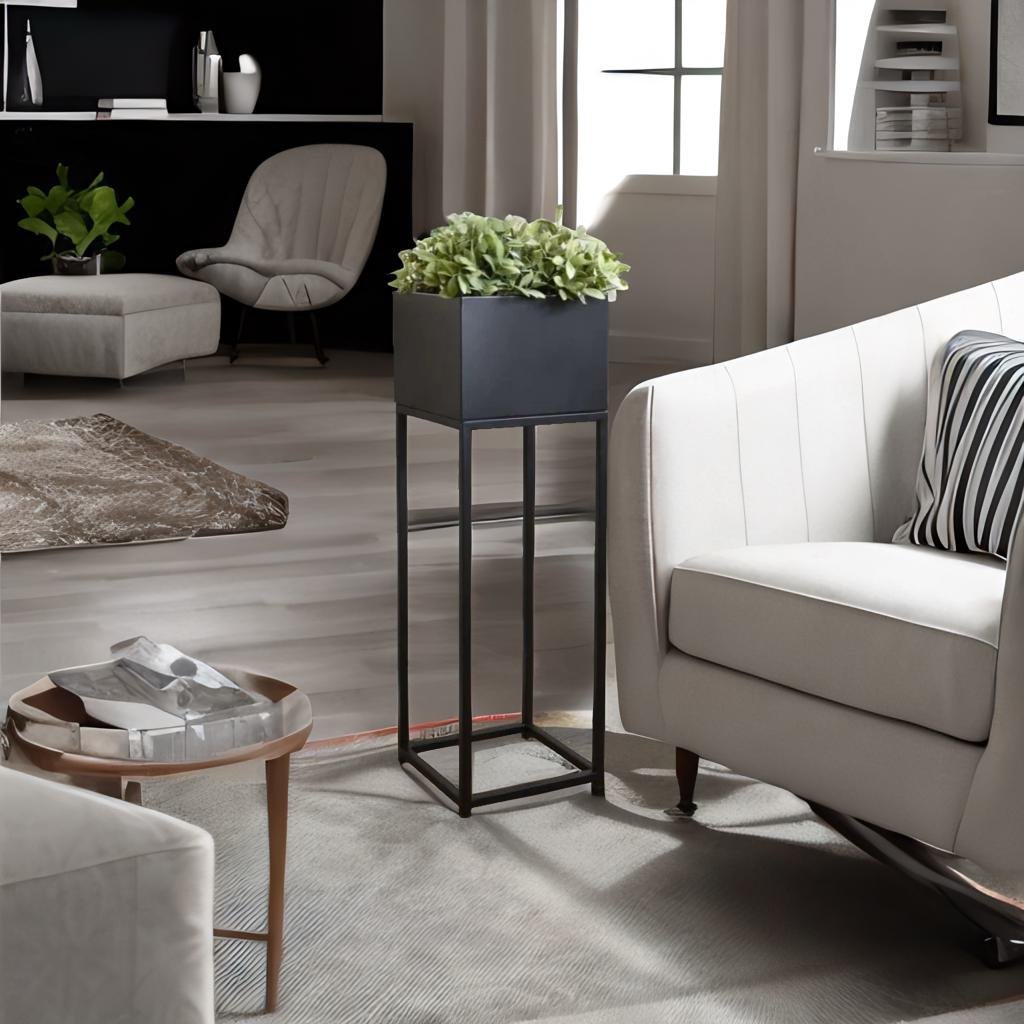 Adore Metal planter - Black isle oakley - Adore & Décor