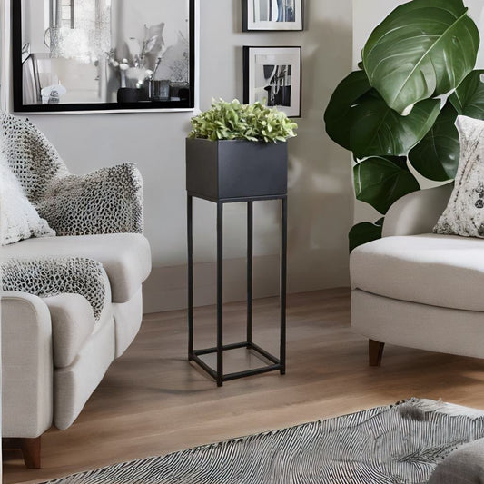 Adore Metal planter - Black isle oakley - Adore & Décor